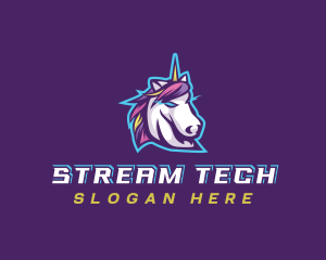 Streamer - Unicorn Gaming Streamer logo design