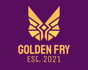 Golden Amulet Wings  logo design