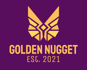 Golden Amulet Wings  logo design