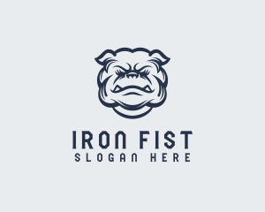 Tough Bulldog Animal logo design