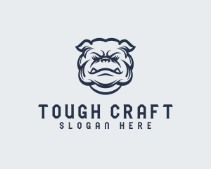 Tough Bulldog Animal logo design