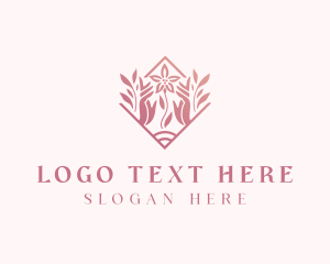 Yogi - Floral Garden Spa logo design