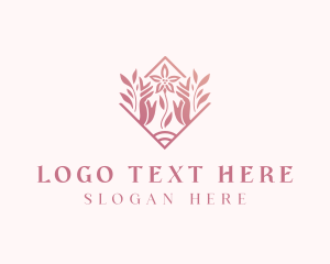 Massage - Floral Garden Spa logo design