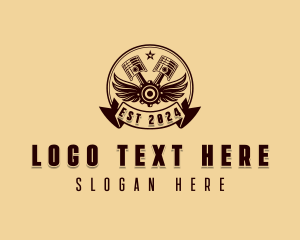 Industrial - Mechanical Piston Gear logo design