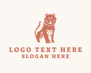 Tiger Head - Wildlife Tiger & Cub logo design