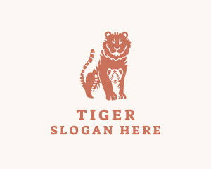 Wildlife Tiger & Cub logo design