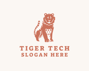 Tiger - Wildlife Tiger & Cub logo design