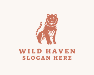 Wildlife Tiger & Cub logo design