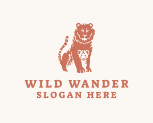 Wildlife Tiger & Cub logo design