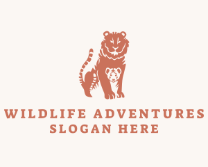 Wildlife Tiger & Cub logo design