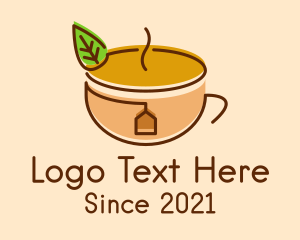 Matcha - Organic Tea Cup logo design