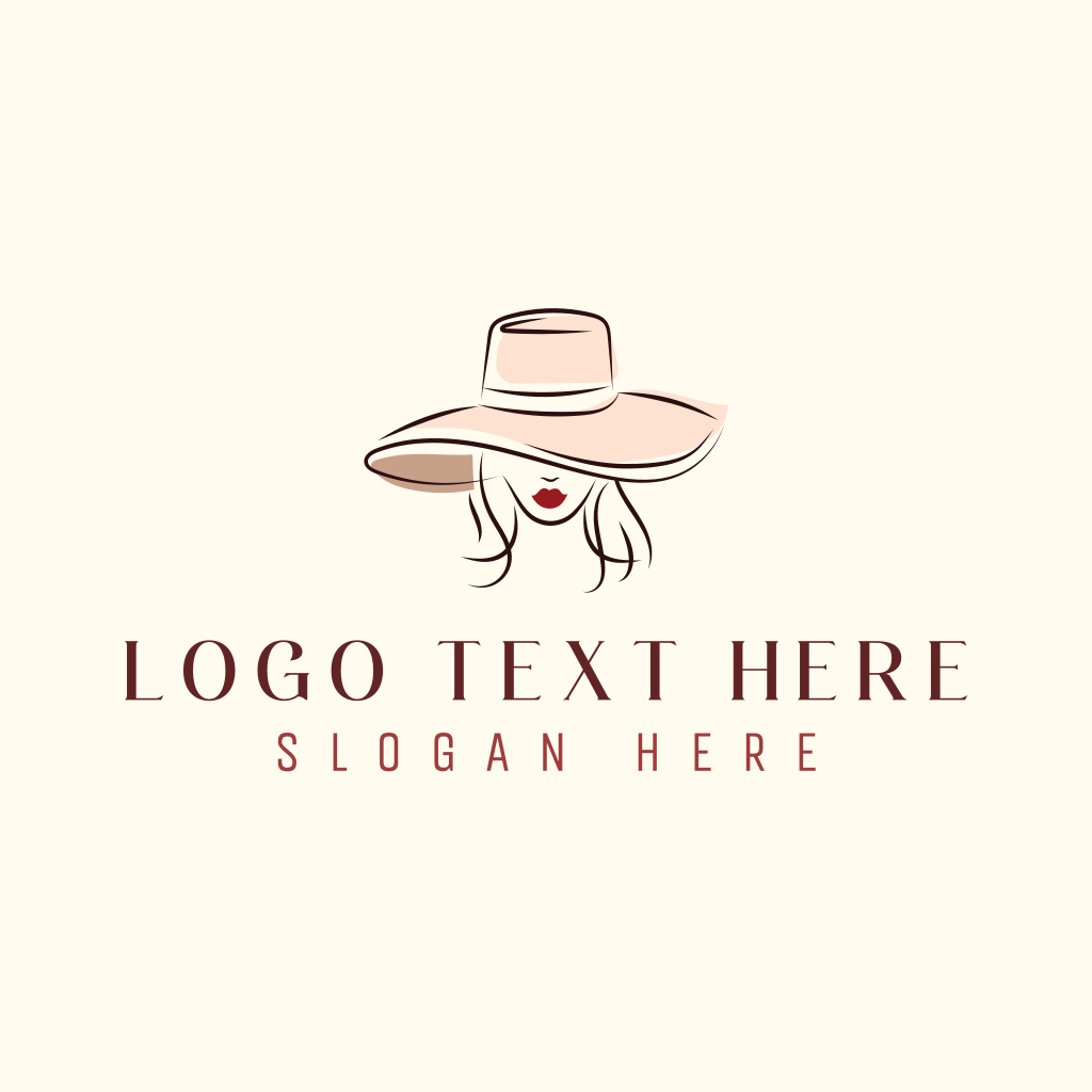 Fashion Hat Woman Logo 