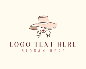 Dress Making - Fashion Hat Woman logo design