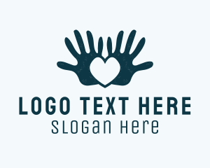 Hand - Human Heart Community Charity logo design