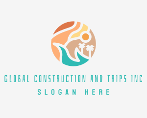 Palm Tree - Island Beach Resort logo design