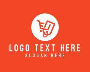 Minimarket - Shopping Cart Tag logo design