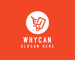Online Shop - Shopping Cart Tag logo design