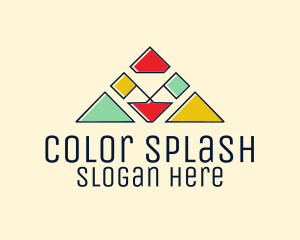 Colorful Camp Flags logo design