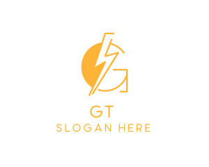 Lightning Bolt Letter G logo design