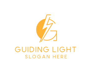 Lightning Bolt Letter G logo design