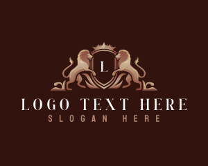 Heritage - Luxury Lion Crest Shield logo design