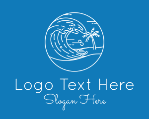Beach - Beach Surf Wave logo design