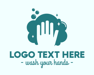 Sterilize - Hand Wash Bubbles logo design