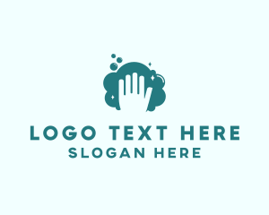 Cleaning - Hand Wash Bubbles logo design