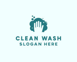 Washing - Hand Wash Bubbles logo design