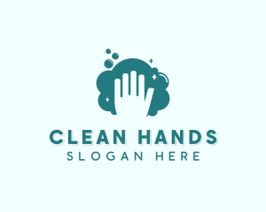 Hand Wash Bubbles logo design