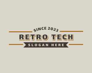 Retro Business Banner logo design