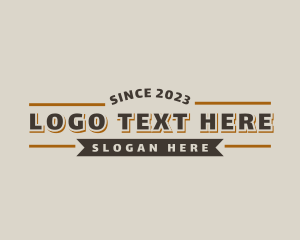 Retro Business Banner Logo