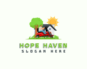 Lawn Care - Lawn Mower Garden logo design