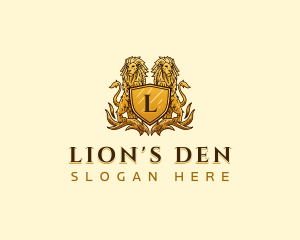 Lion Crest Shield logo design