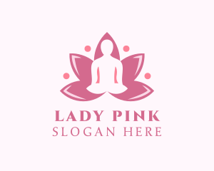 Pink Lotus Meditation  logo design