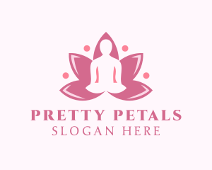 Pink Lotus Meditation  logo design