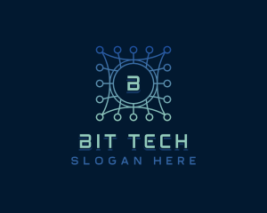 Circuitry Cyberspace Tech logo design