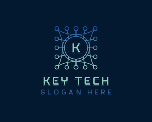 Circuitry Cyberspace Tech logo design