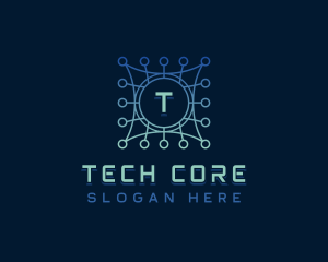 Circuitry Cyberspace Tech logo design