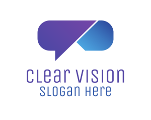 Glasses - VR Glasses Chat Bubble logo design