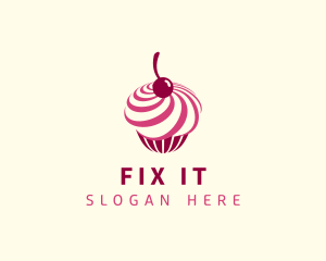 Delicious Cupcake Dessert logo design