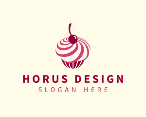 Delicious Cupcake Dessert logo design