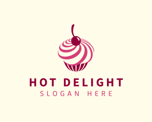 Delicious Cupcake Dessert logo design