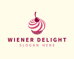 Delicious Cupcake Dessert logo design