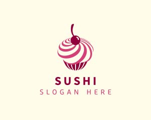 Delicious Cupcake Dessert logo design