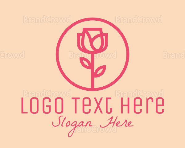 Minimalist Red Rose Logo