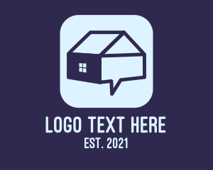 Mobile App - Blue House App logo design