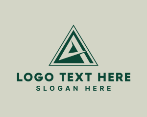 Initial - Professional Geometric Letter A logo design