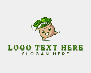 Cash - Money Dollar Sack logo design