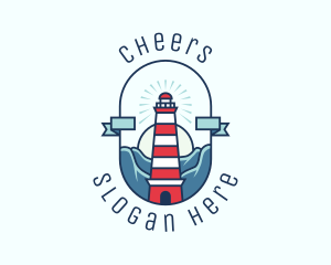 Sunset Nautical Lighthouse  Logo